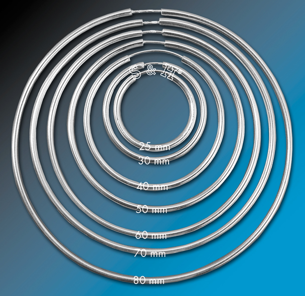 Stříbrné náušnice - kruhy