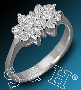 Stříbrný prsten - C