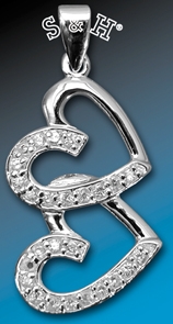 Přívěsek - 2 srdce